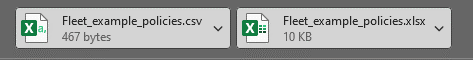 Excel and CSV file icons in Microsoft Outlook.